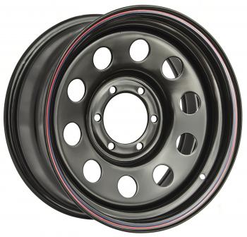 6 629 р. Диск усиленный Nissan Navara D40 2.5TD стальной черный 6x114,3 8xR16 d66 ET+25 OFF-ROAD Wheels 1680-61466bl-25  с доставкой в г. Пермь. Увеличить фотографию 1