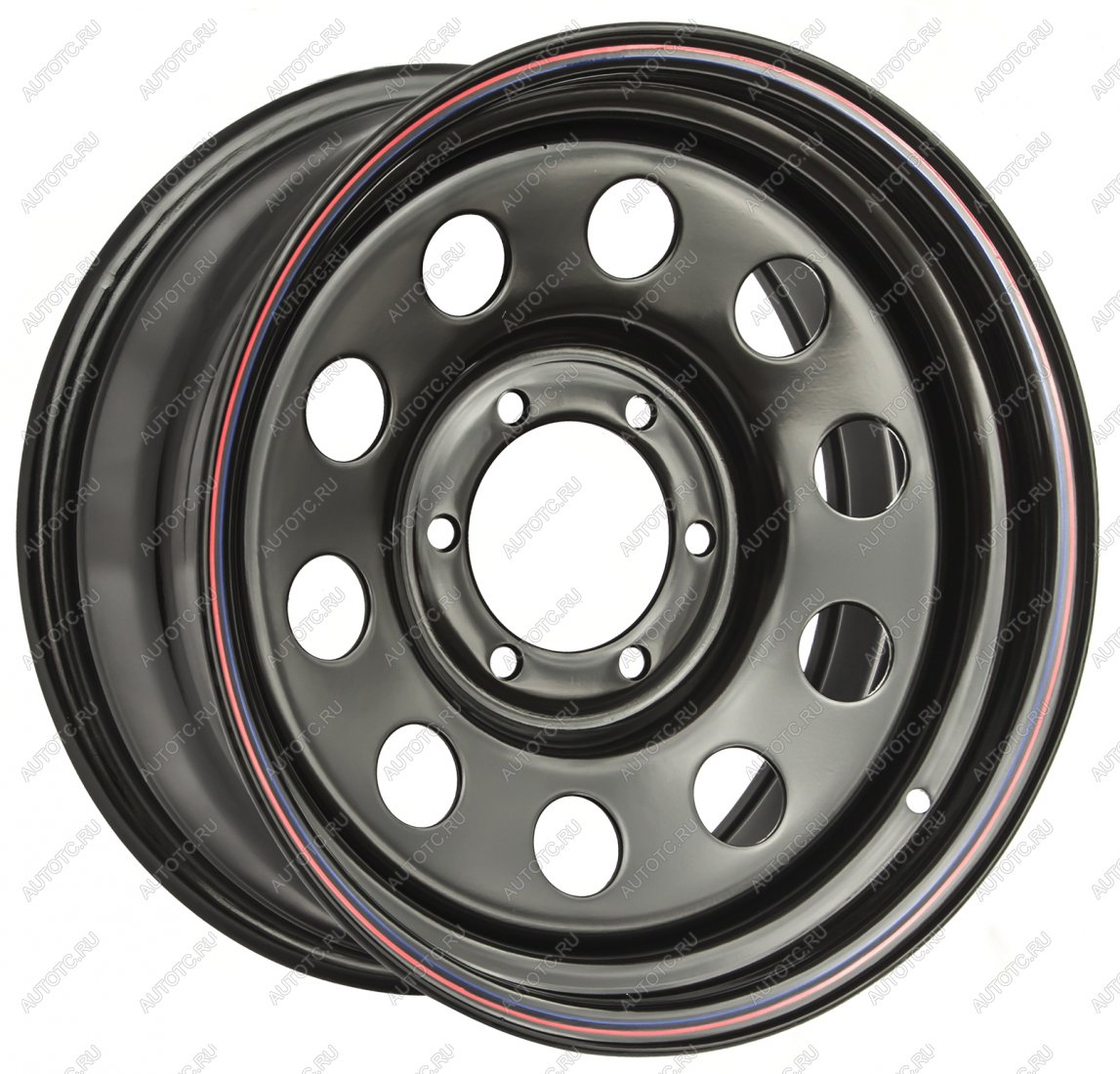 6 629 р. Диск усиленный Nissan Navara D40 2.5TD стальной черный 6x114,3 8xR16 d66 ET+25 OFF-ROAD Wheels 1680-61466bl-25  с доставкой в г. Пермь