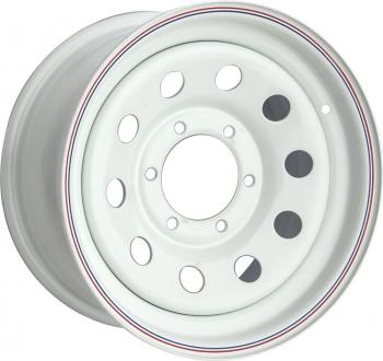 6 629 р. Диск усиленный стальной белый 6x139,7 8xR16 d110 ET+30 OFF-ROAD Wheels 1680-63910wh-30  с доставкой в г. Пермь. Увеличить фотографию 1