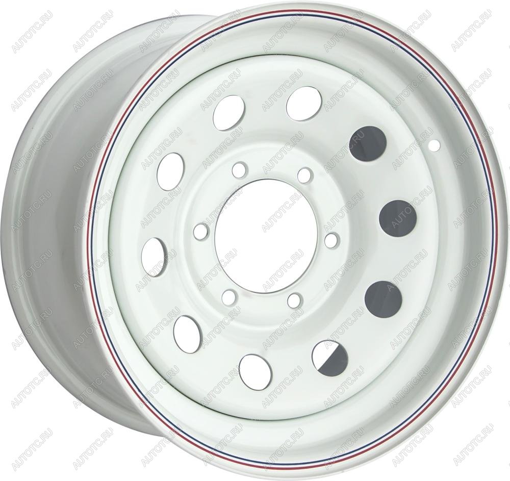 6 629 р. Диск усиленный стальной белый 6x139,7 8xR16 d110 ET+30 OFF-ROAD Wheels 1680-63910wh-30  с доставкой в г. Пермь
