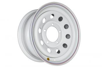 5 699 р. Диск усиленный УАЗ стальной белый 5x139,7 7xR15 d110 ET+25 OFF-ROAD Wheels 1570-53910wh-25  с доставкой в г. Пермь. Увеличить фотографию 1