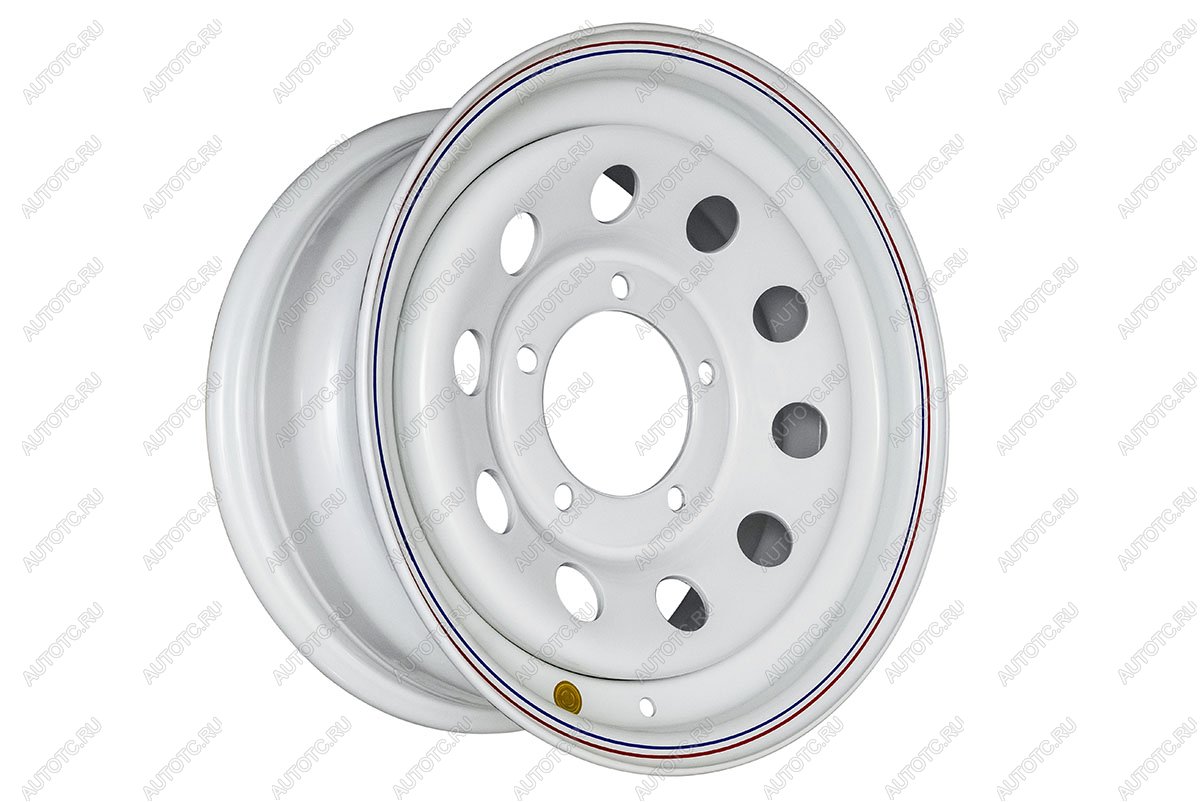 5 699 р. Диск усиленный УАЗ стальной белый 5x139,7 7xR15 d110 ET+25 OFF-ROAD Wheels 1570-53910wh-25  с доставкой в г. Пермь