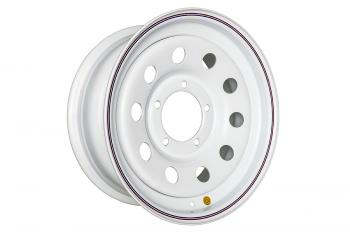 6 279 р. Диск усиленный УАЗ стальной белый 5x139,7 7xR16 d110 ET+15 OFF-ROAD Wheels 1670-53910wh-15  с доставкой в г. Пермь. Увеличить фотографию 1