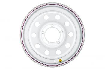 6 279 р. Диск усиленный УАЗ стальной белый 5x139,7 7xR16 d110 ET+15 OFF-ROAD Wheels 1670-53910wh-15  с доставкой в г. Пермь. Увеличить фотографию 2