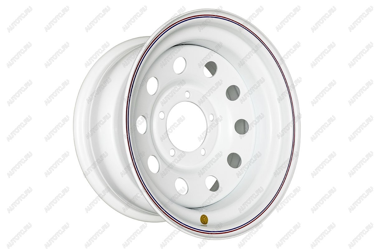 6 629 р. Диск усиленный УАЗ стальной белый 5x139,7 8xR16 d110 ET+15 OFF-ROAD Wheels 1680-53910wh-15  с доставкой в г. Пермь