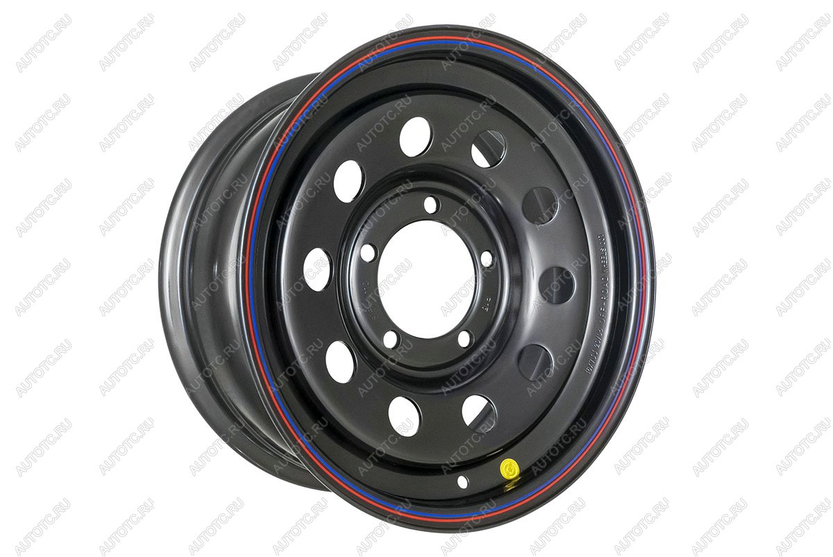 5 969 р. Диск усиленный УАЗ стальной черный 5x139,7 7xR16 d110 ET+15 OFF-ROAD Wheels 1670-53910bl-15  с доставкой в г. Пермь