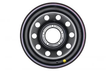 5 969 р. Диск усиленный УАЗ стальной черный 5x139,7 7xR16 d110 ET+15 OFF-ROAD Wheels 1670-53910bl-15  с доставкой в г. Пермь. Увеличить фотографию 2