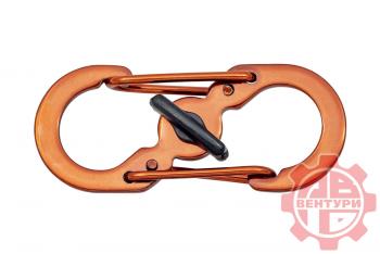 80 р. Карабин s-образный с блокировкой 36мм (red) CORD crd.s.b.36.r  с доставкой в г. Пермь. Увеличить фотографию 1