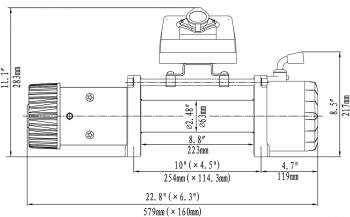 59 969 р. Лебёдка автомобильная электрическая 12V Runva 12000 lbs 5443 кг (стальной трос) RUNVA ewx12000s  с доставкой в г. Пермь. Увеличить фотографию 2