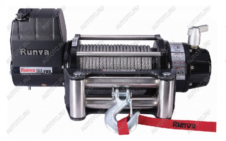 78 869 р. Лебёдка автомобильная электрическая 12V Runva 12500 lbs 5670 кг влагозащищенная, стальной трос RUNVA ewb12500u  с доставкой в г. Пермь