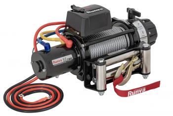 92 859 р. Лебёдка автомобильная электрическая 12V Runva 9500 lbs 4350 кг влагозащищенная, стальной трос RUNVA ewb9500s  с доставкой в г. Пермь. Увеличить фотографию 2