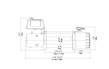 69 679 р. Лебёдка автомобильная электрическая 12V Runva 9500 lbs 4350 кг (синтетический трос) RUNVA ewv9500ssr  с доставкой в г. Пермь. Увеличить фотографию 5