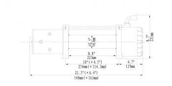 83 439 р. Лебёдка автомобильная электрическая 12V Runva 9500 lbs 4350 кг (синтетический трос) RUNVA ewx9500ssr  с доставкой в г. Пермь. Увеличить фотографию 5