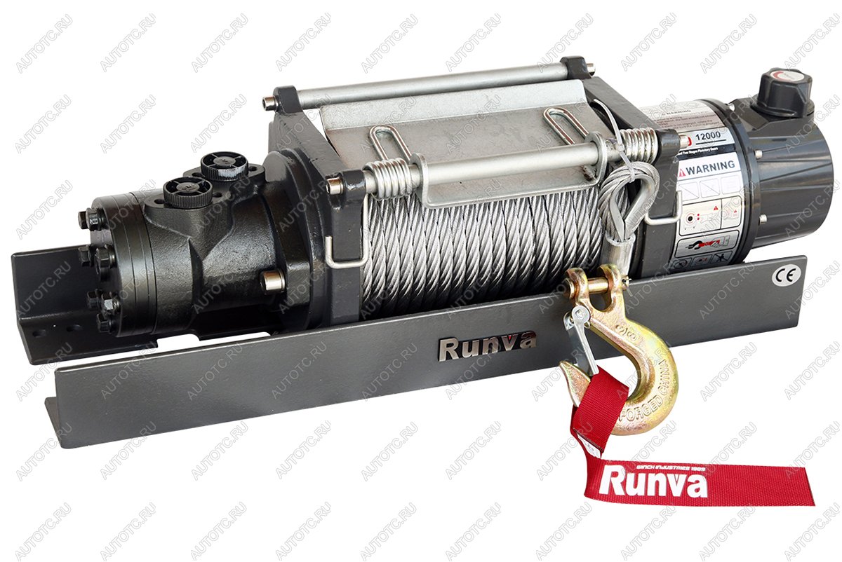 71 289 р. Лебёдка гидравлическая Runva 12000 lbs 5443 кг RUNVA hwd12000yd  с доставкой в г. Пермь