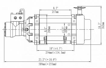 99 719 р. Лебёдка гидравлическая Runva 15000 lbs 6800 кг RUNVA hwn15000iyd  с доставкой в г. Пермь. Увеличить фотографию 2