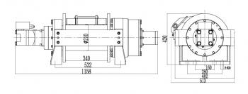 573 209 р. Лебёдка гидравлическая Runva 44000 lbs (20000 кг) RUNVA hwe200  с доставкой в г. Пермь. Увеличить фотографию 2