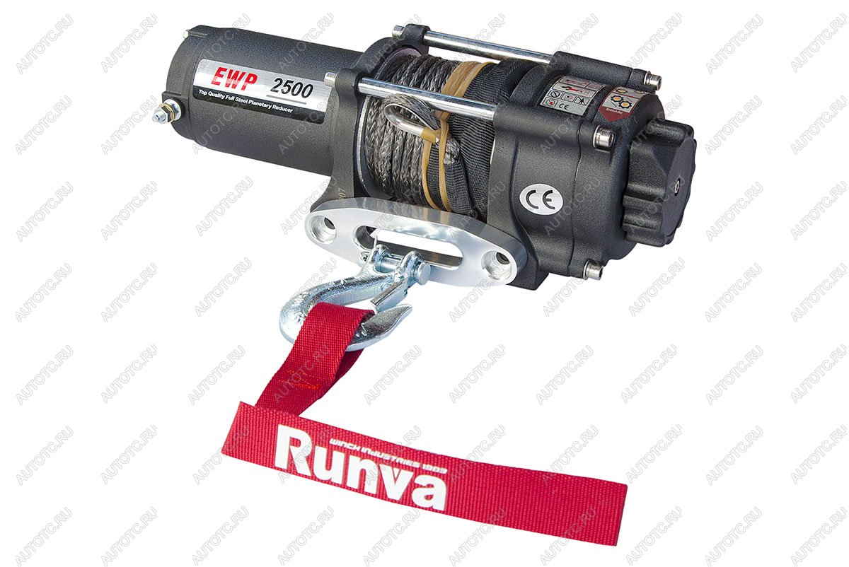 17 989 р. Лебёдка электрическая 12V Runva 2500 lbs 1140 кг (синтетический трос) RUNVA ewp2500asr  с доставкой в г. Пермь