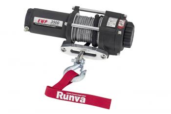 20 959 р. Лебёдка электрическая 12V Runva 3500A lbs 1588 кг (синтетический трос) RUNVA ewp3500asr  с доставкой в г. Пермь. Увеличить фотографию 1