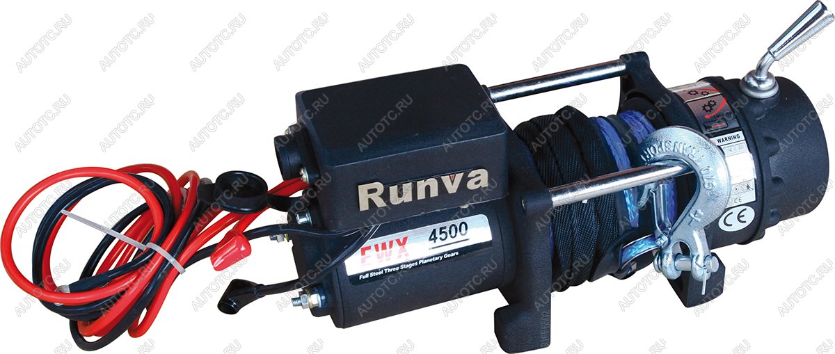 40 379 р. Лебёдка электрическая 12V Runva 4500 lbs 2040 кг (синтетический трос) RUNVA ewx4500usr  с доставкой в г. Пермь