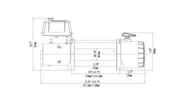 52 709 р. Лебёдка электрическая 12V Runva 9500 lbs 4350 кг (стальной трос) RUNVA ewv9500s  с доставкой в г. Пермь. Увеличить фотографию 2