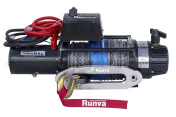 91 459 р. Лебёдка электрическая 24V Runva 12500 lbs 5670 кг (влагозащищенная) синтетический трос RUNVA ewb12500ssr24v  с доставкой в г. Пермь. Увеличить фотографию 4