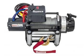 62 249 р. Лебёдка электрическая 24V Runva 9500 lbs 4350 кг влагозащищенная, стальной трос RUNVA ewb9500s24v  с доставкой в г. Пермь. Увеличить фотографию 1