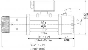 62 479 р. Лебёдка электрическая высокоскоростная 12V Runva 9500 lbs 4350 кг (синтетический трос) RUNVA ewxc9500ssr  с доставкой в г. Пермь. Увеличить фотографию 2