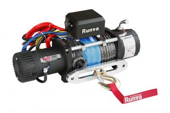 Лебёдка электрическая высокоскоростная 24V Runva 9500 lbs 4350 кг (синтетический трос) RUNVA ewxc9500ssr24v