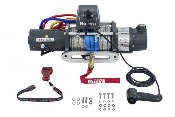 64 169 р. Лебёдка электрическая двухскоростная 12V Runva 10000 lbs 4500 кг (синтетический трос) RUNVA ewd10000ssr  с доставкой в г. Пермь. Увеличить фотографию 2