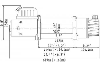 64 169 р. Лебёдка электрическая двухскоростная 12V Runva 10000 lbs 4500 кг (синтетический трос) RUNVA ewd10000usr  с доставкой в г. Пермь. Увеличить фотографию 3