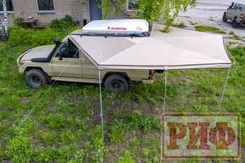 28 319 р. Маркиза автомобильная РИФ веерная 2,5х2,5 м (левая) РИФ rifavf062525601  с доставкой в г. Пермь. Увеличить фотографию 1