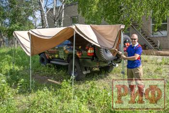26 079 р. Маркиза автомобильная РИФ комбинированная (прямоугольная с веерной частью) 2,5х2,0 м (левая) РИФ rifavf072020601  с доставкой в г. Пермь. Увеличить фотографию 4