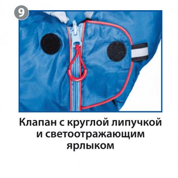 5 349 р. Мешок спальный BTrace Mega (Левый,СерыйСиний), (ТК: -5C) BTrace s0565  с доставкой в г. Пермь. Увеличить фотографию 15
