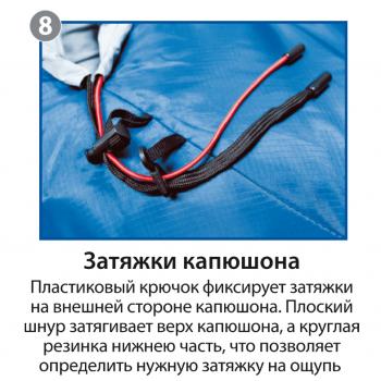 5 349 р. Мешок спальный BTrace Mega (Левый,СерыйСиний), (ТК: -5C) BTrace s0565  с доставкой в г. Пермь. Увеличить фотографию 14