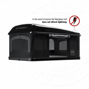 442 159 р. Палатка на крышу автомобиля AUTOHOME MAGGIOLINA GRAND TOUR LARGE 360 BLACK STORM, чёрный тент, лестница 215 мм AUTOHOME Zifer Italia S.r.l m360bs-17  с доставкой в г. Пермь. Увеличить фотографию 7
