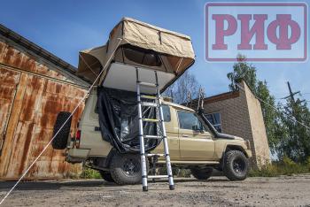 94 209 р. Палатка на крышу автомобиля РИФ Soft RT02-140, тент песочный, 140х240х115 см РИФ rifrt0214060000  с доставкой в г. Пермь. Увеличить фотографию 3