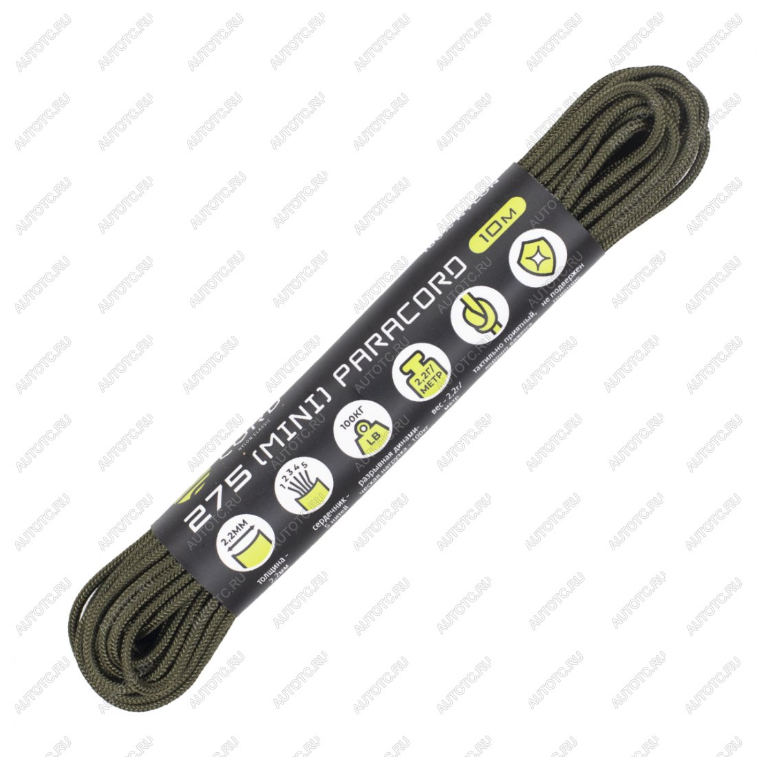 219 р. Паракорд 275 (мини) CORD nylon 10м (army green) CORD 275.n10.a.gr  с доставкой в г. Пермь