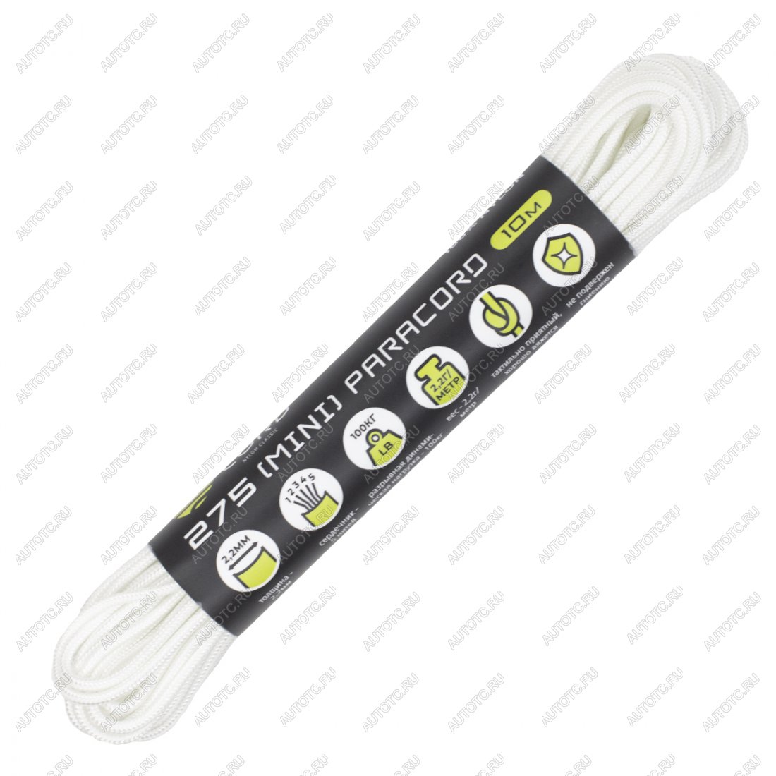 199 р. Паракорд 275 (мини) CORD nylon 10м (white) CORD 275.n10.w  с доставкой в г. Пермь