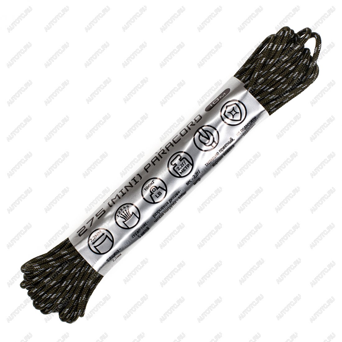 329 р. Паракорд 275 (мини) CORD nylon 10м световозвращающий (army green) CORD 275.n10.lm.a.gr  с доставкой в г. Пермь