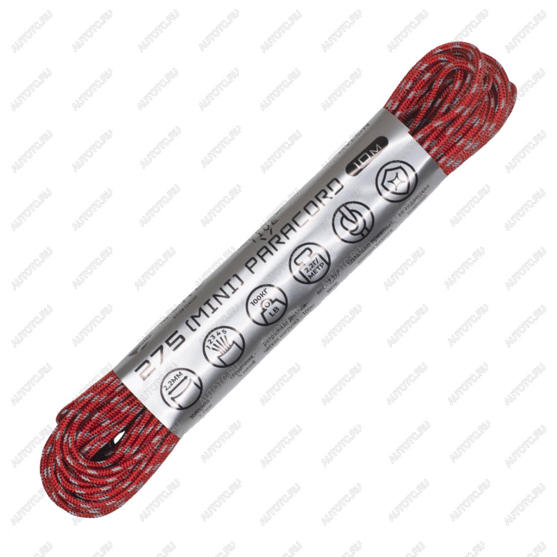 329 р. Паракорд 275 (мини) CORD nylon 10м световозвращающий (red) CORD 275.n10.lm.r  с доставкой в г. Пермь