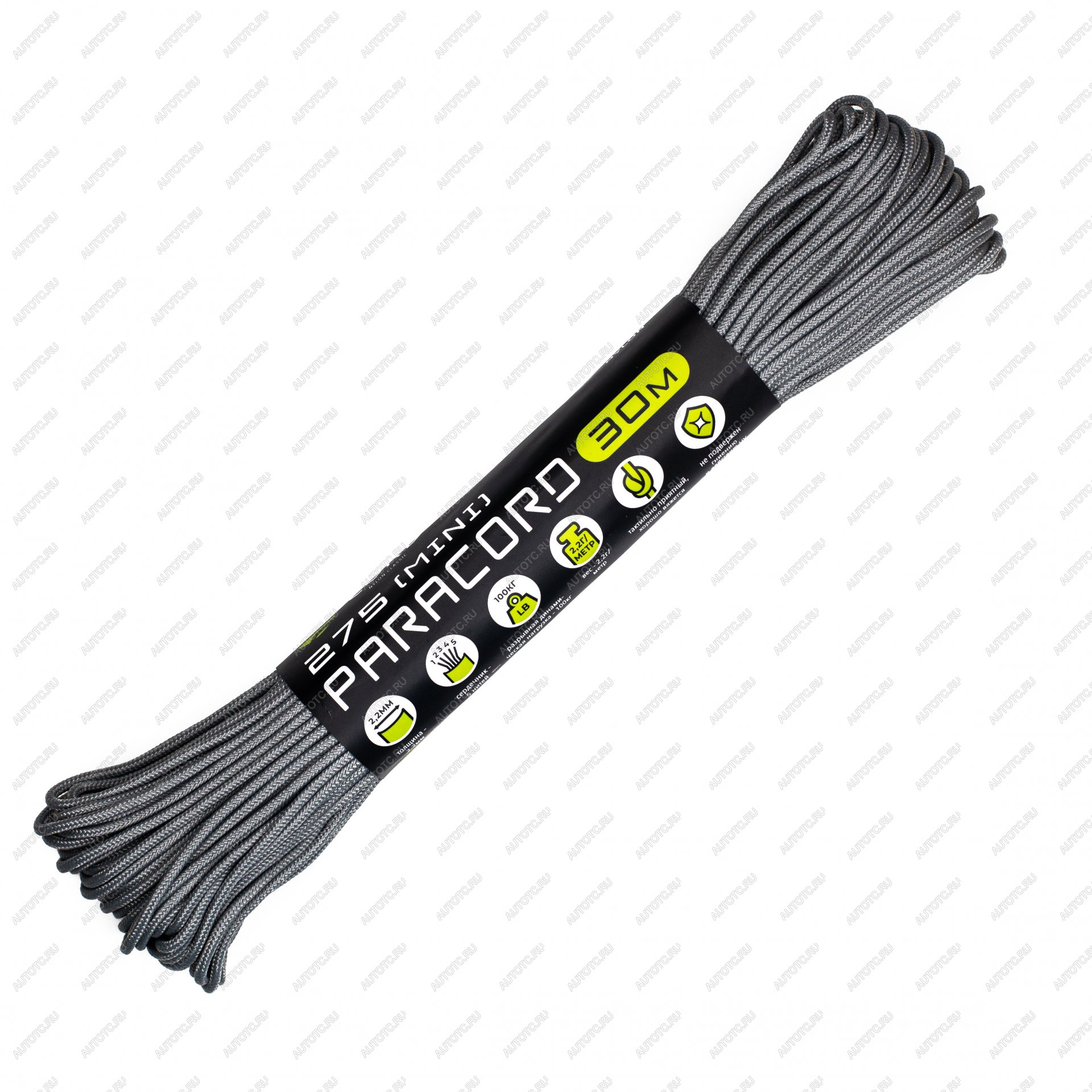 889 р. Паракорд 275 (мини) CORD nylon 30м (steel gray) CORD 275.n30.st.g  с доставкой в г. Пермь