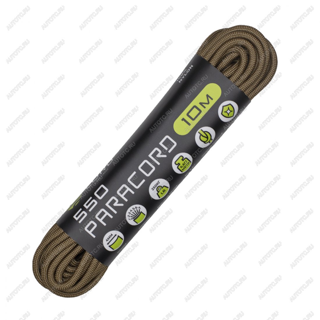 260 р. Паракорд 550 CORD nylon 10м (coyote) CORD 550.n10.cyt  с доставкой в г. Пермь