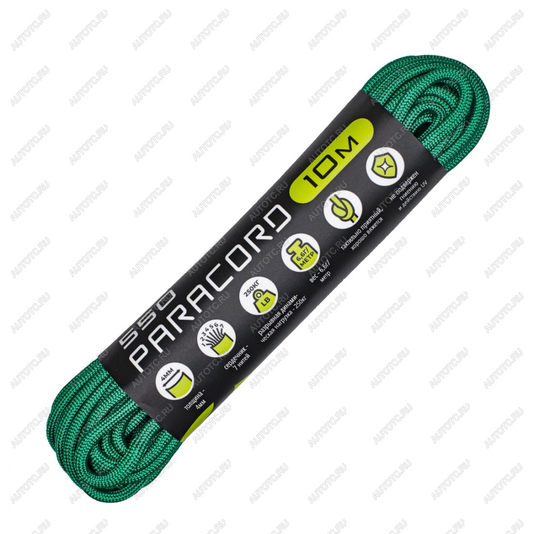 259 р. Паракорд 550 CORD nylon 10м (emerald green) CORD 550.n10.em.gr  с доставкой в г. Пермь