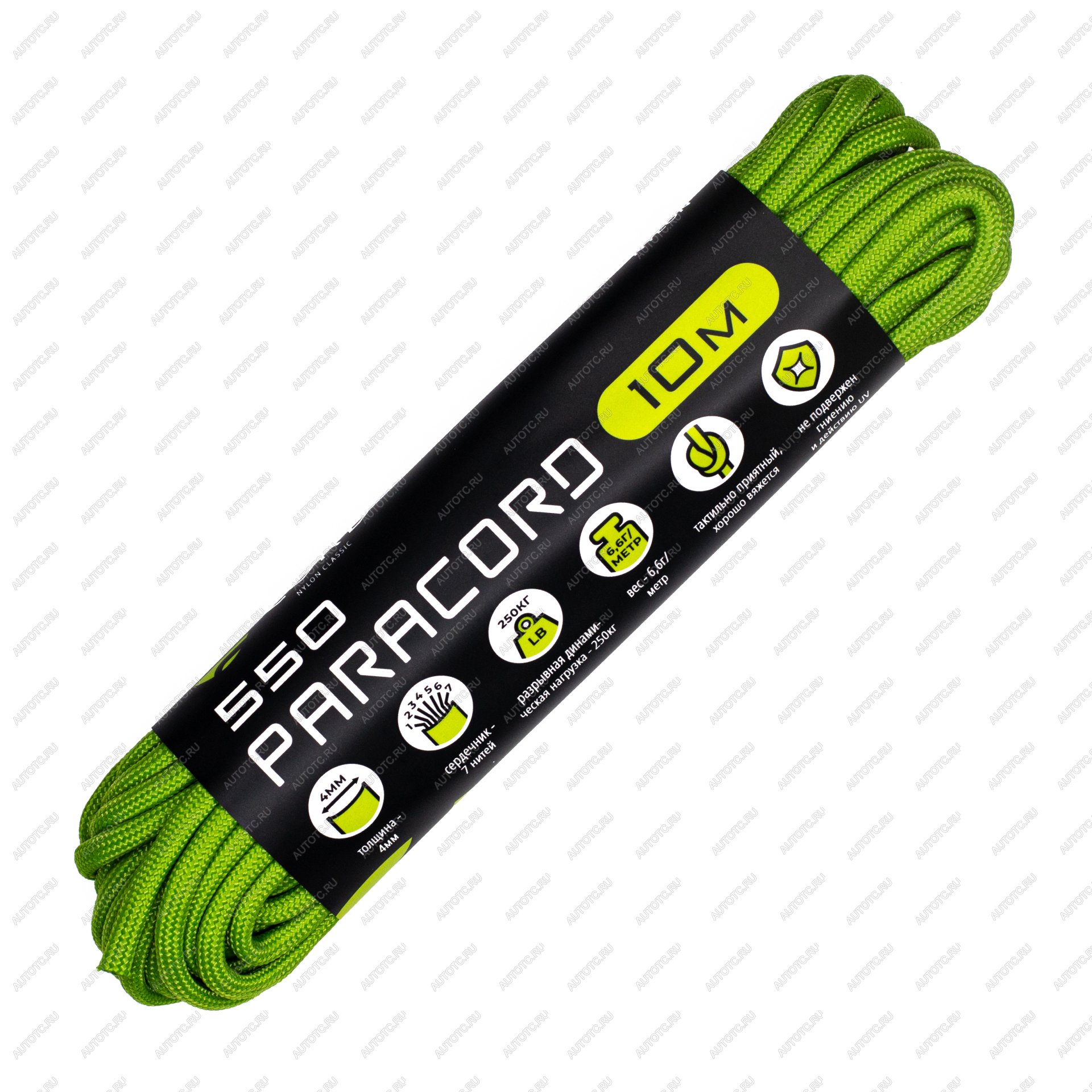 220 р. Паракорд 550 CORD nylon 10м (golf green) CORD 550.n10.g.gr  с доставкой в г. Пермь