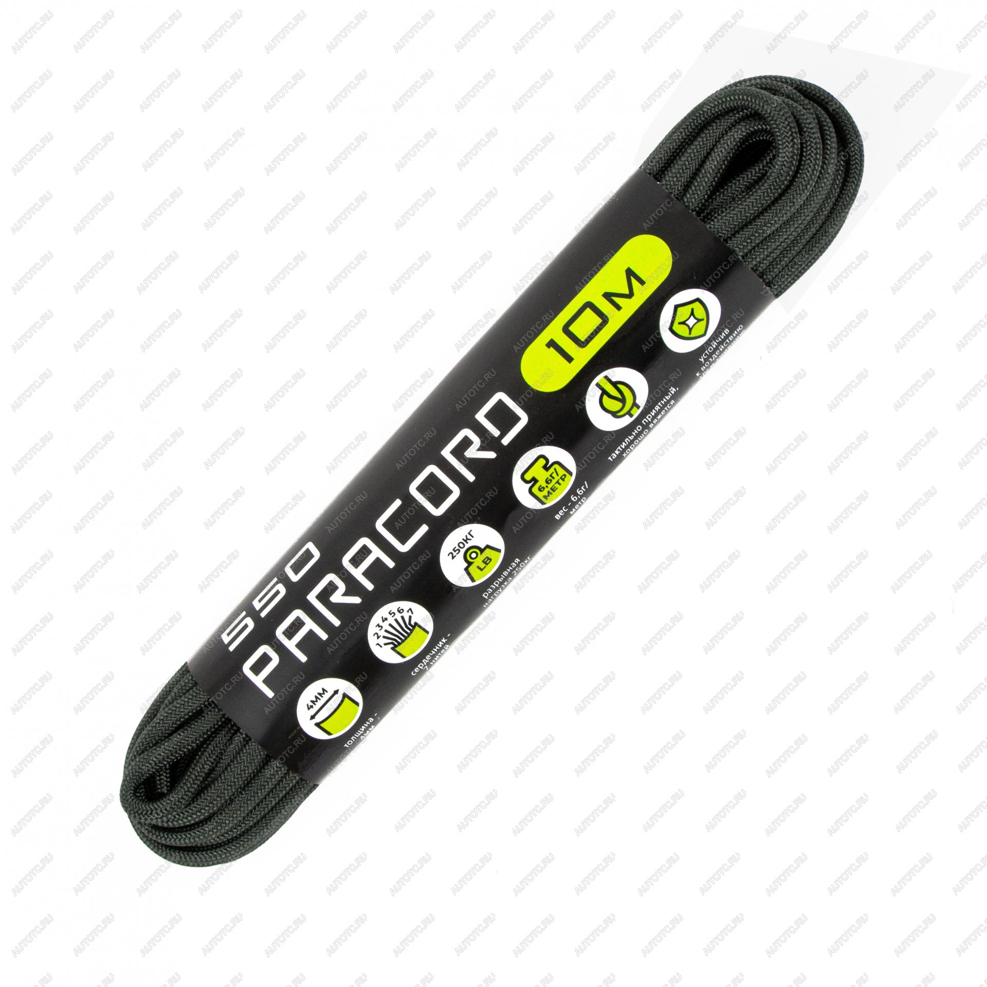 249 р. Паракорд 550 CORD nylon 10м (graphite) CORD 550.n10.grf  с доставкой в г. Пермь