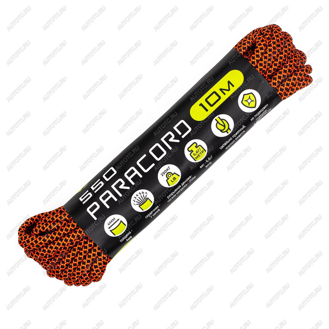 259 р. Паракорд 550 CORD nylon 10м (neon orange snake) CORD 550.n10.n.or.sn  с доставкой в г. Пермь