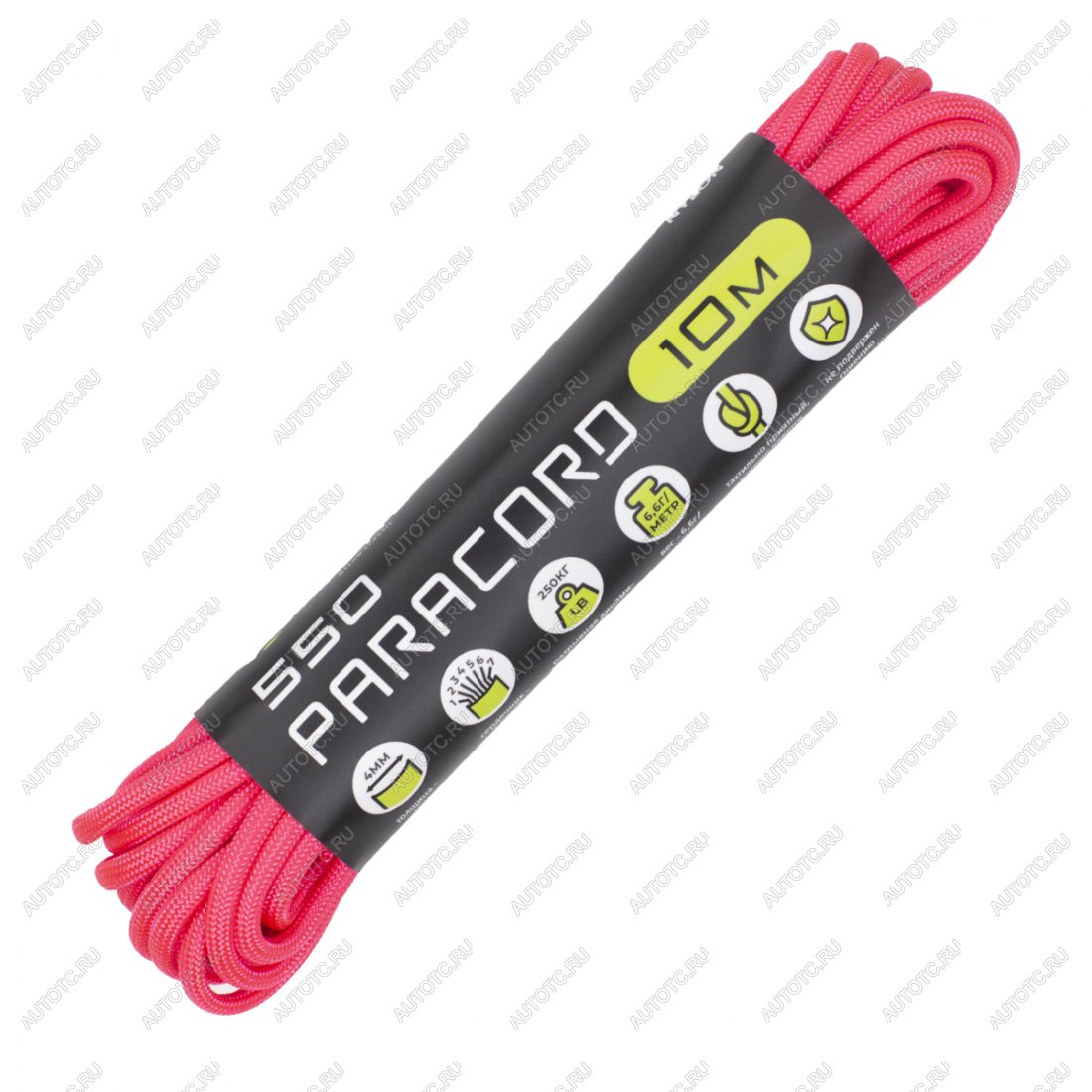 239 р. Паракорд 550 CORD nylon 10м (neon pink) CORD 550.n10.n.pn  с доставкой в г. Пермь