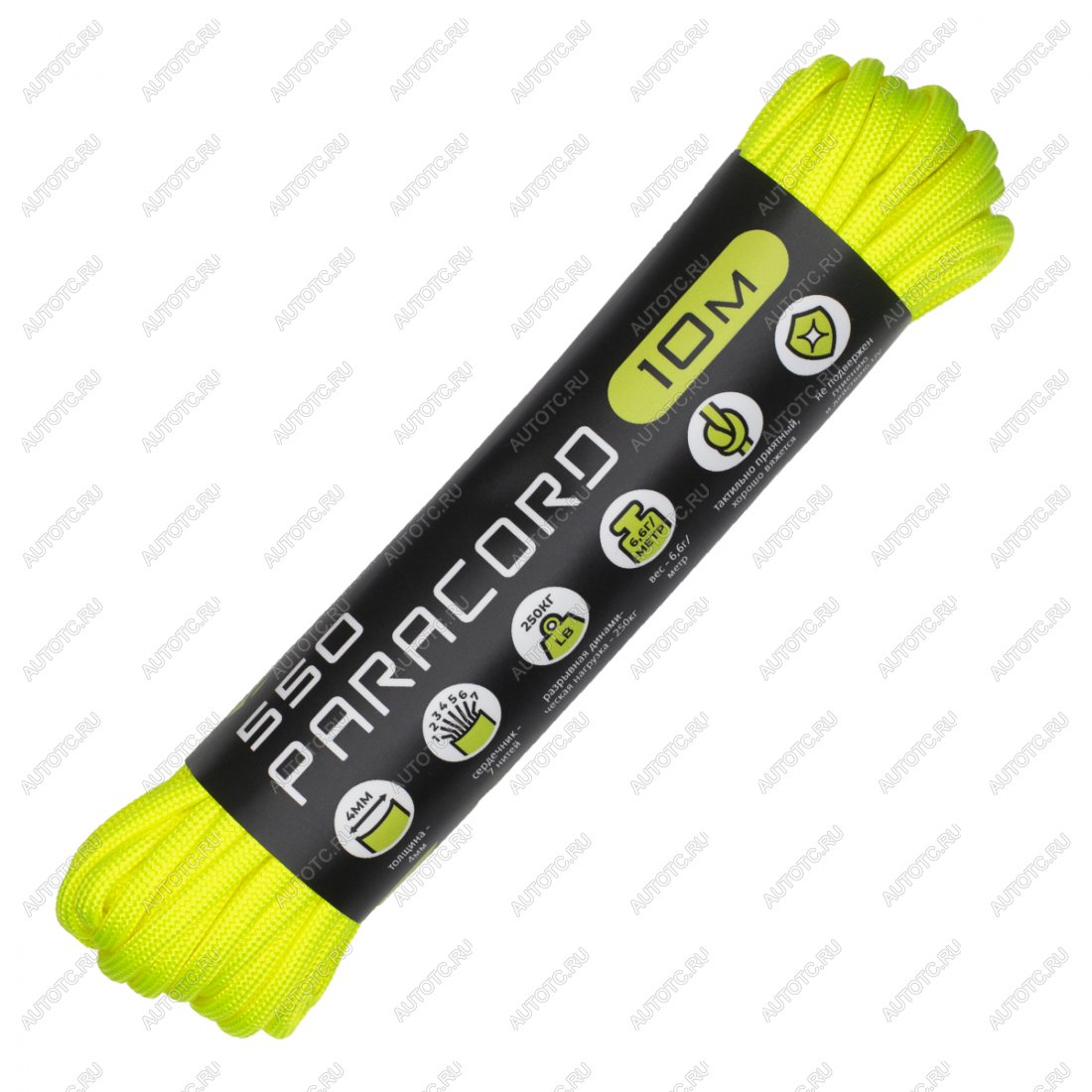 259 р. Паракорд 550 CORD nylon 10м (neon yellow) CORD 550.n10.n.y  с доставкой в г. Пермь