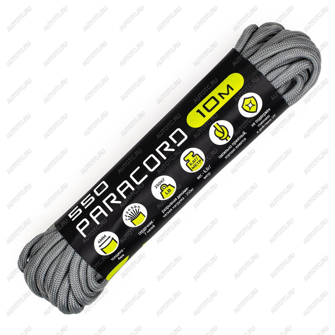 220 р. Паракорд 550 CORD nylon 10м (steel gray) CORD 550.n10.st.g  с доставкой в г. Пермь
