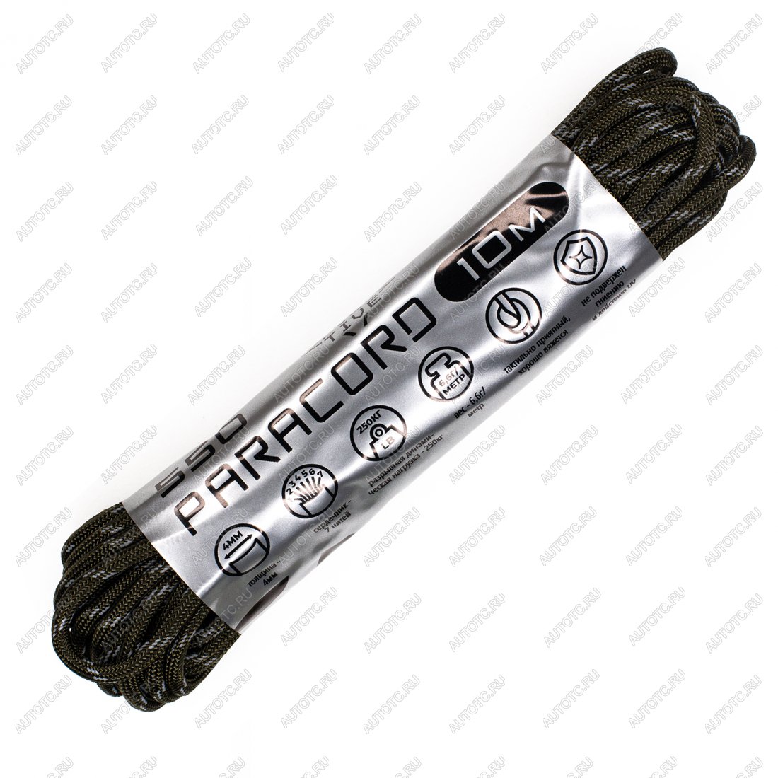 389 р. Паракорд 550 CORD nylon 10м световозвращающий (army green) CORD 550.n10.lm.a.gr  с доставкой в г. Пермь